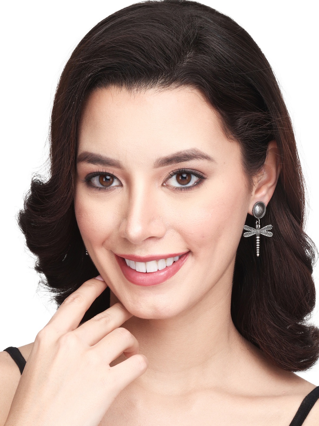 

Anvik Contemporary Drop Earrings, Silver