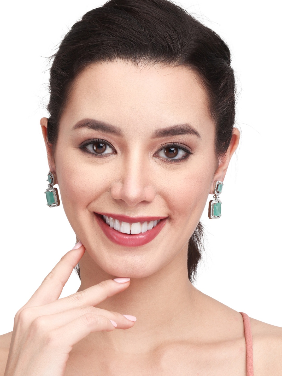 

Anvik Contemporary Drop Earrings, Green