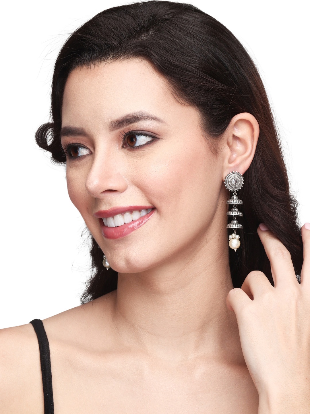

Anvik Contemporary Drop Earrings, Silver