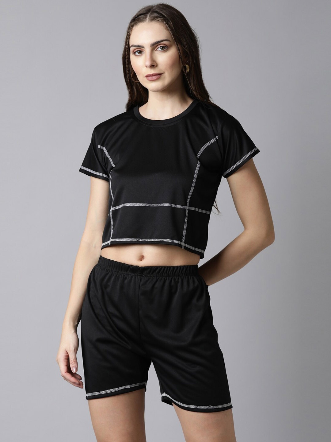 

Bailey sells Crop Top With Shorts Co-Ords, Black