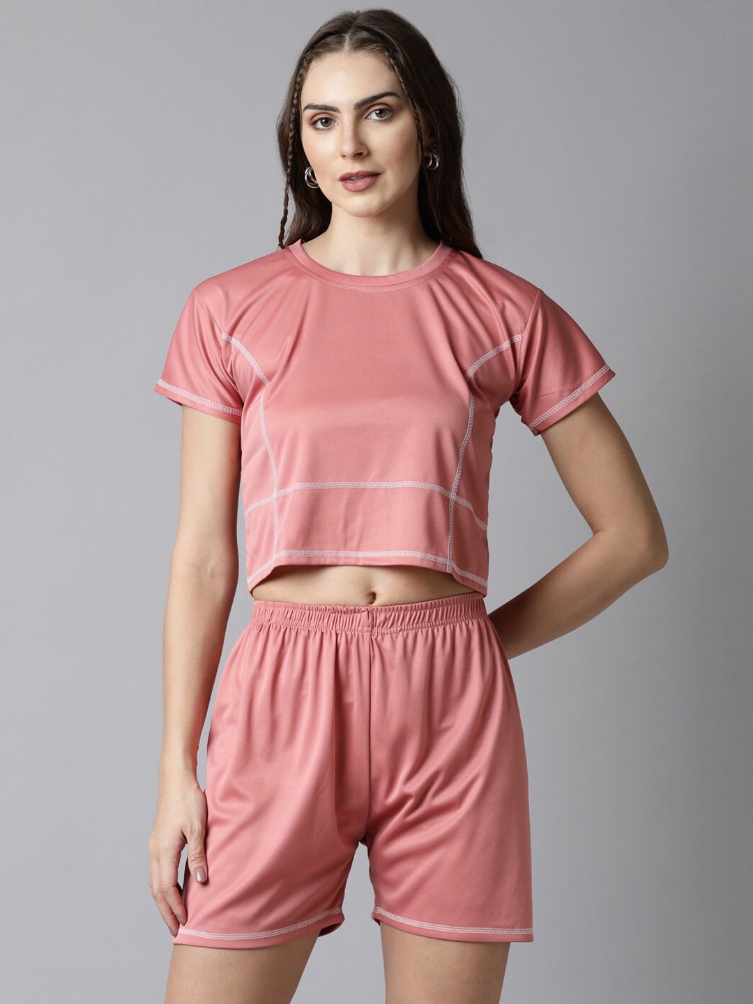 

Bailey sells Crop Top With Short Co-Ords, Pink