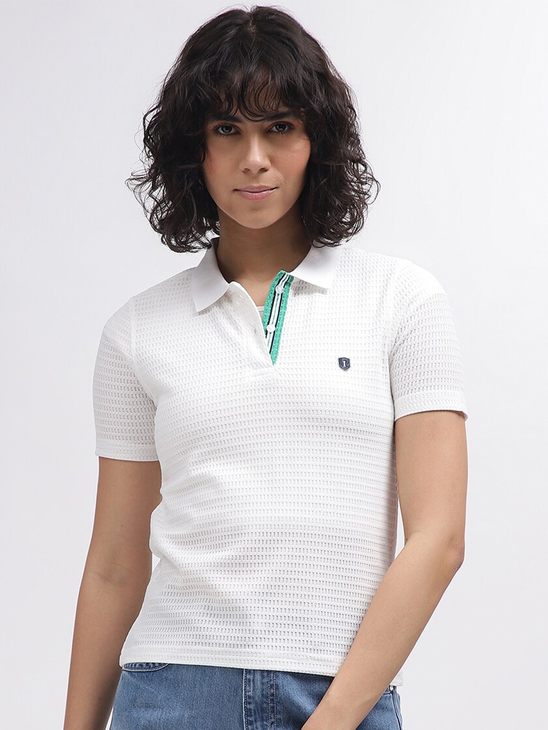 

Iconic Self Design Regular Fit Cotton T-shirt, White