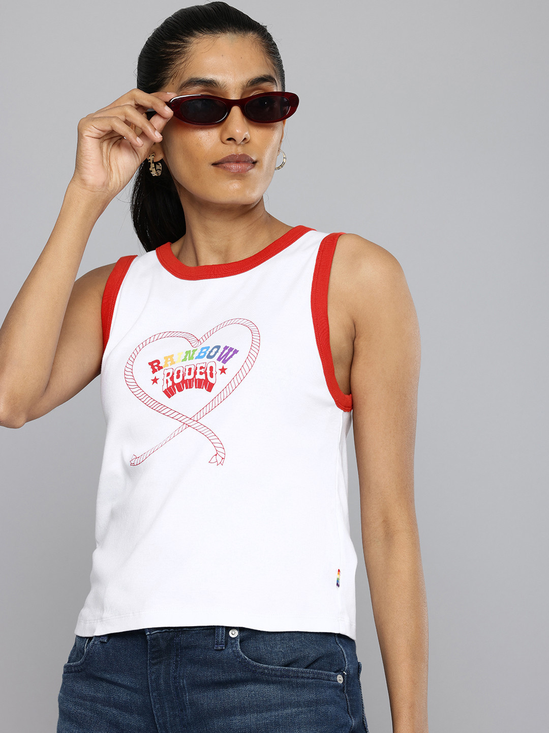 

Levis Printed Pure Cotton Top, White
