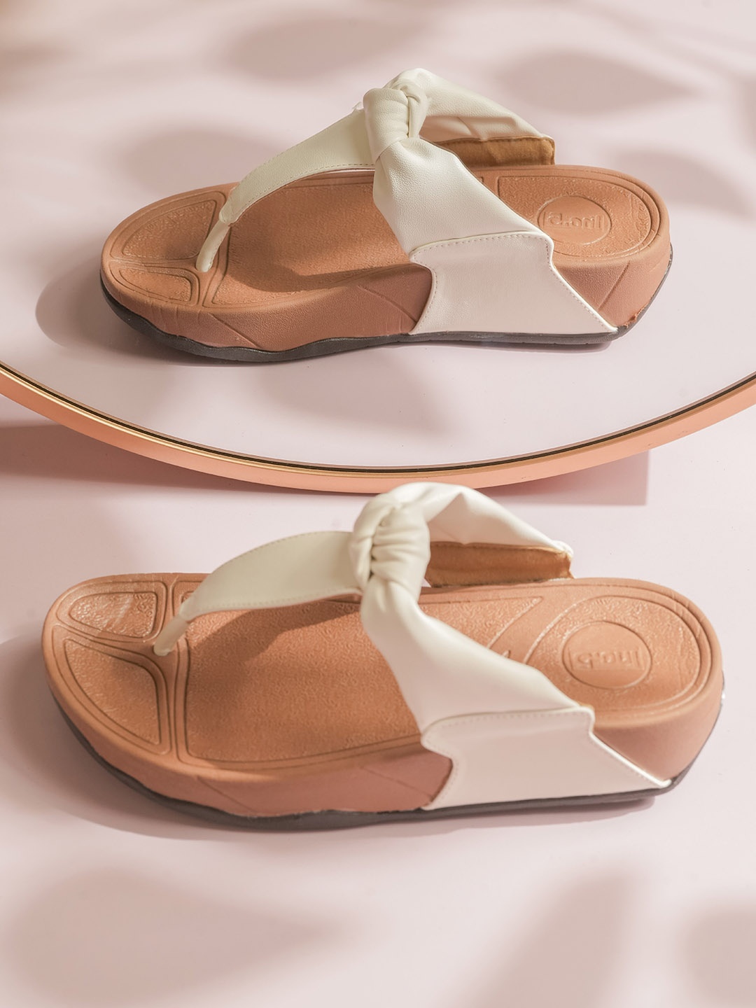 

Inc 5 Knotted Strap Open Toe Comfort Heels Sandal, White