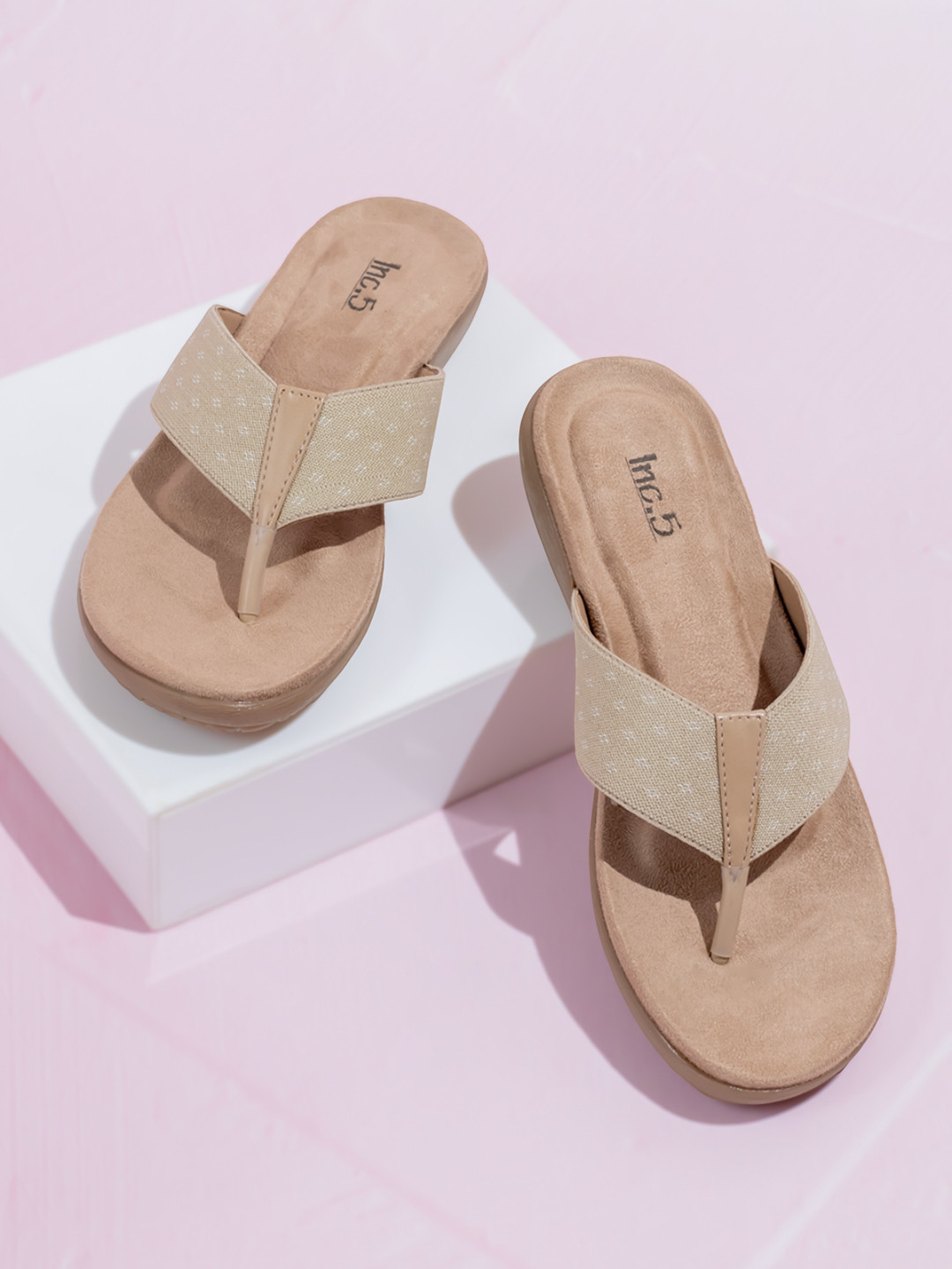 

Inc 5 Women Open Toe Comfort Sandals, Beige