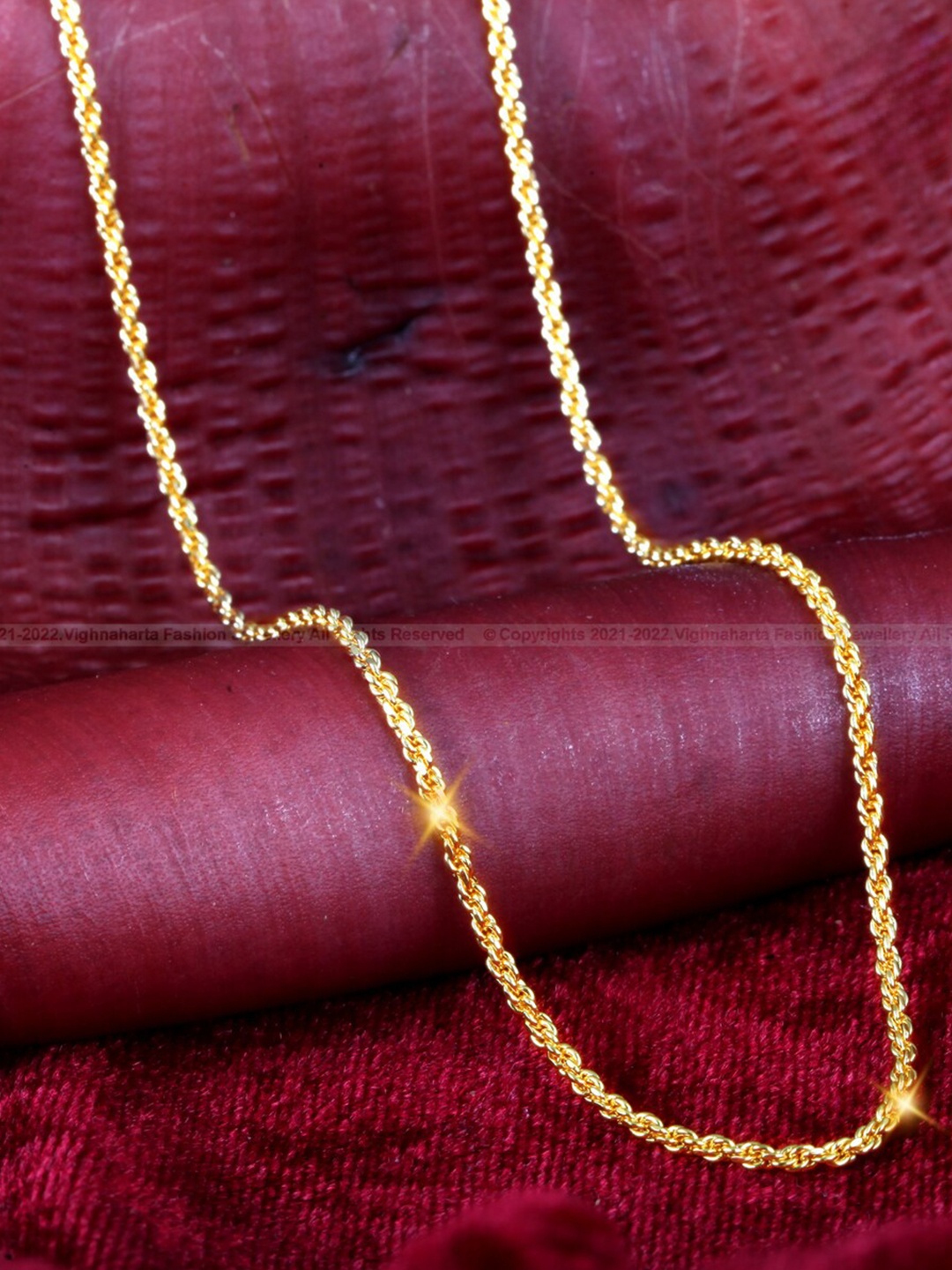 

Vighnaharta Brass Gold-Plated Chain