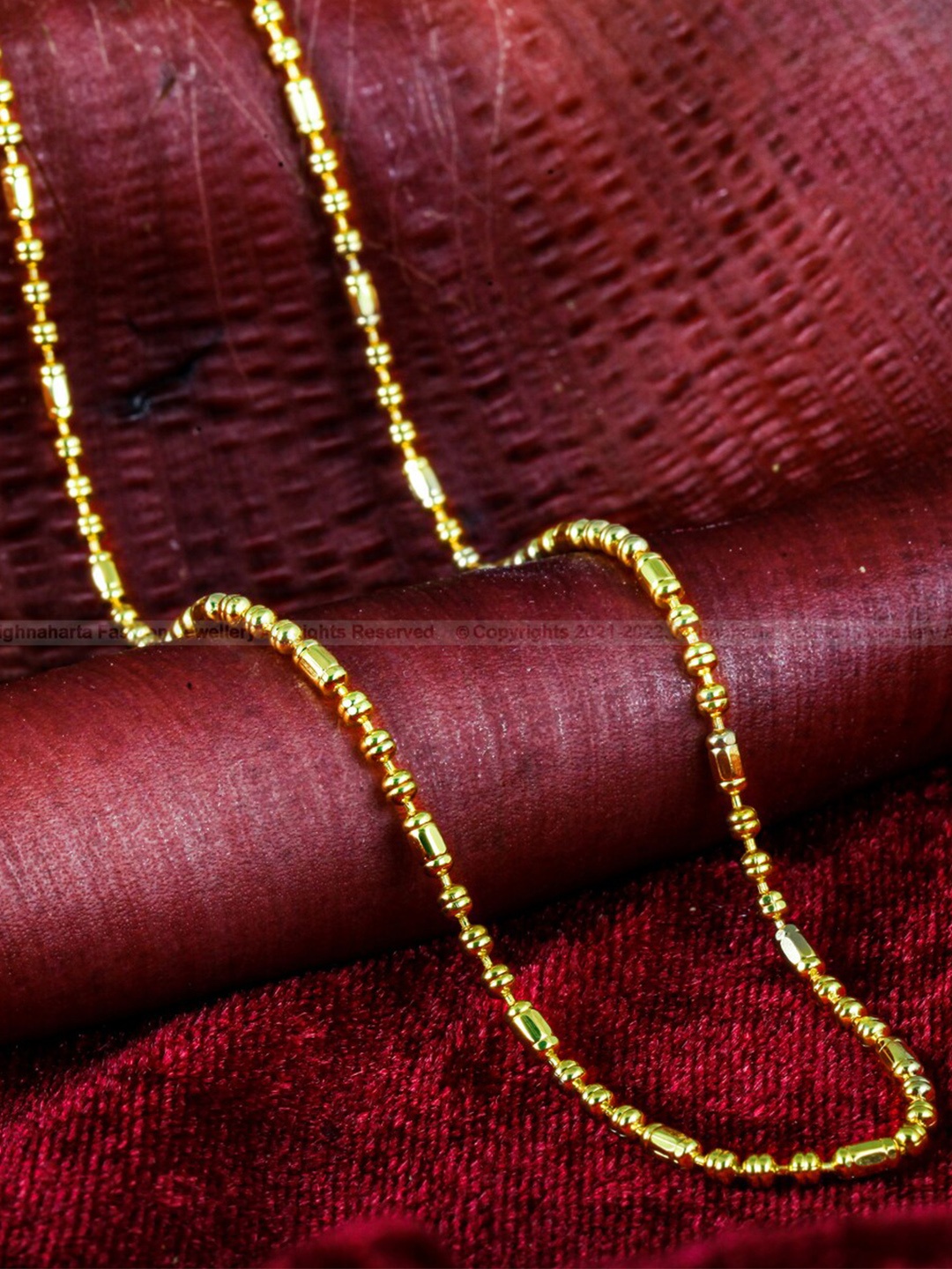 

Vighnaharta Brass Gold-Plated Chain
