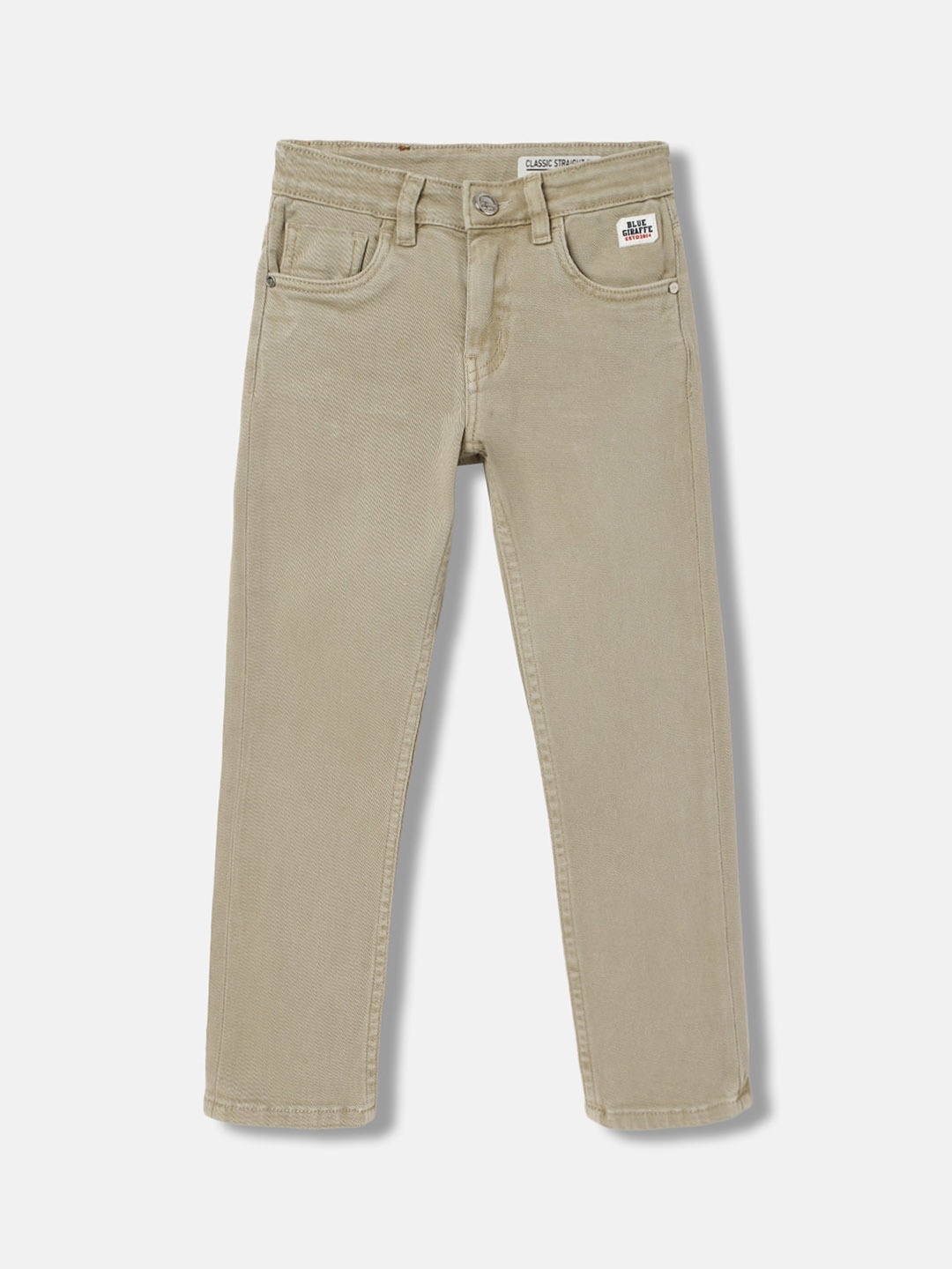 

Blue Giraffe Boys Straight Fit Stretchable Jeans, Beige