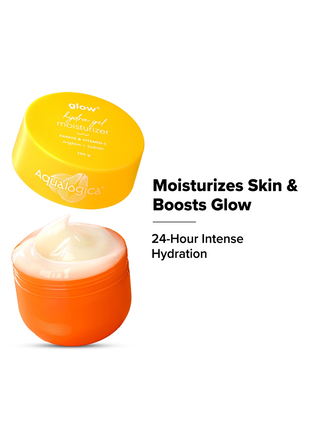 

Aqualogica Glow Hydra Gel Moisturizer With Vitamin C & Papaya - 200g, White