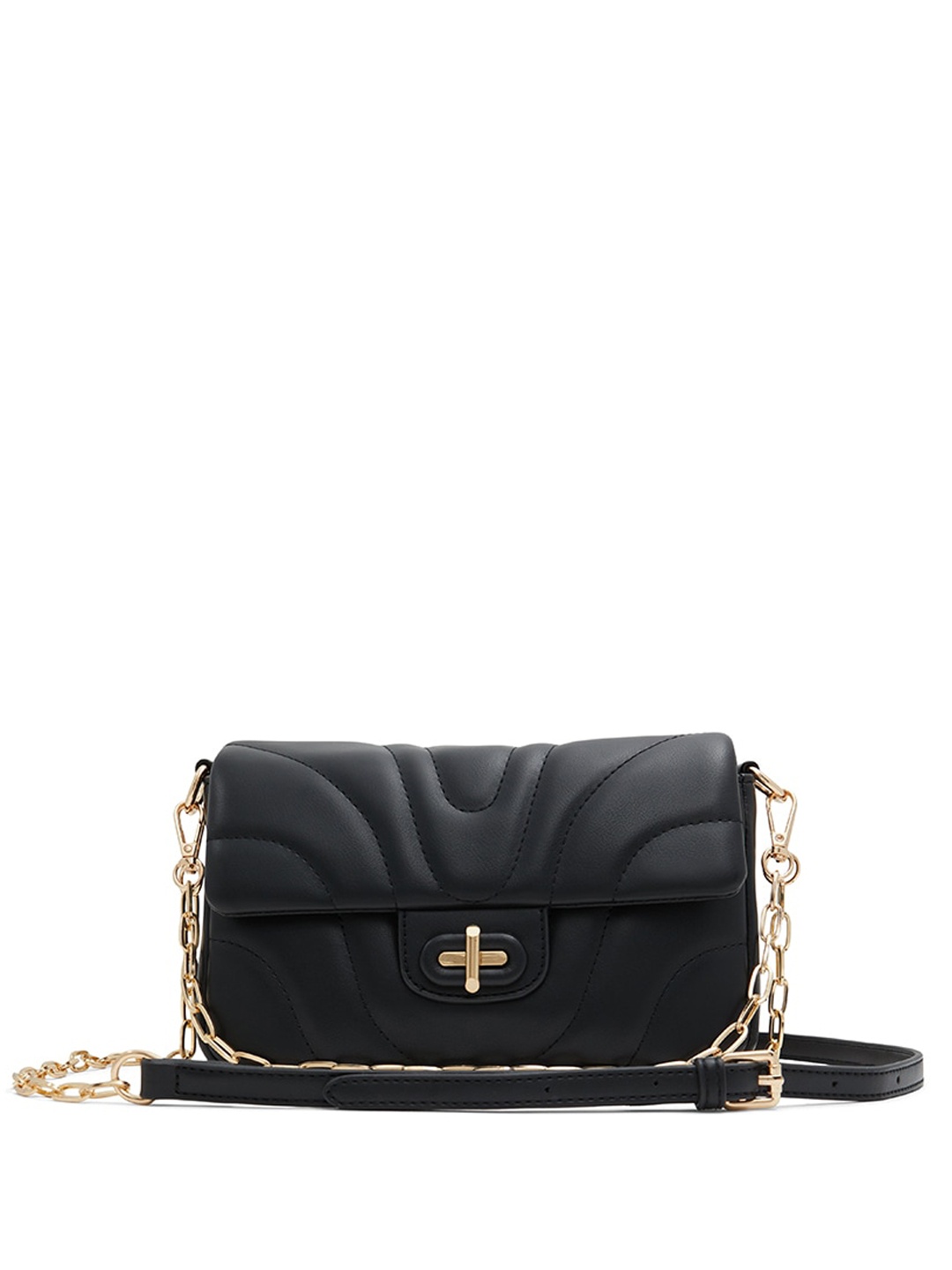 

Call It Spring Structured Sling Bag with Quilted, Black