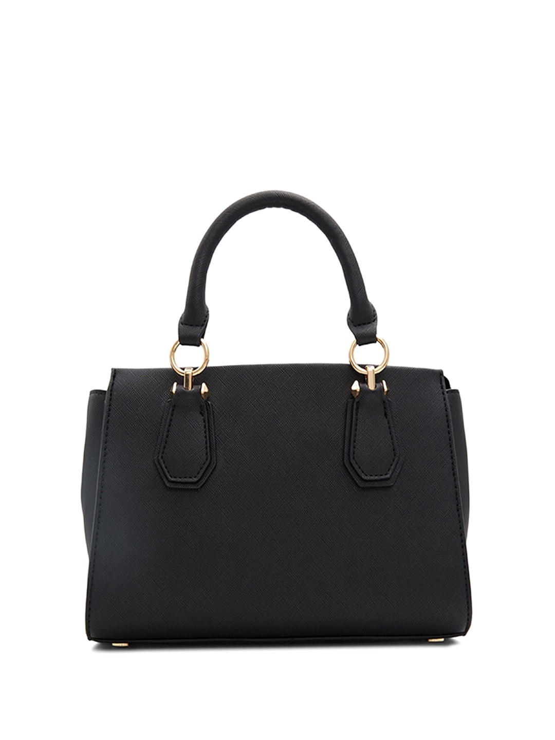 

Call It Spring Textured Structured Handheld Bag with Quilted, Black