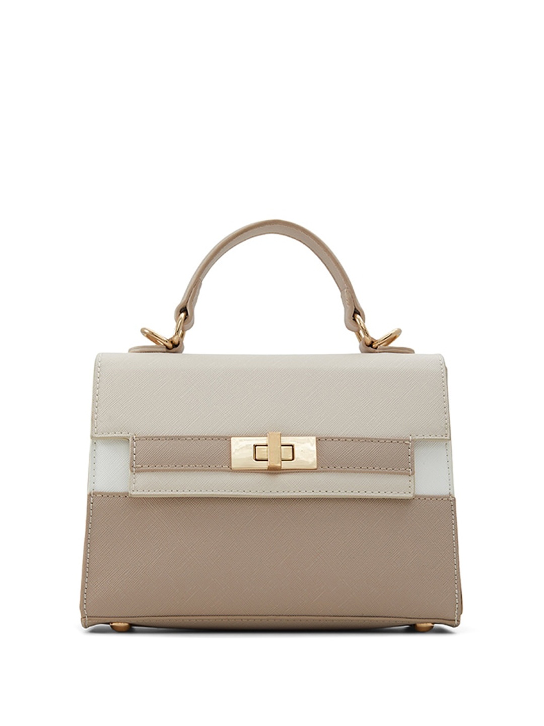 

Call It Spring Colourblocked Structured Satchel, Off white