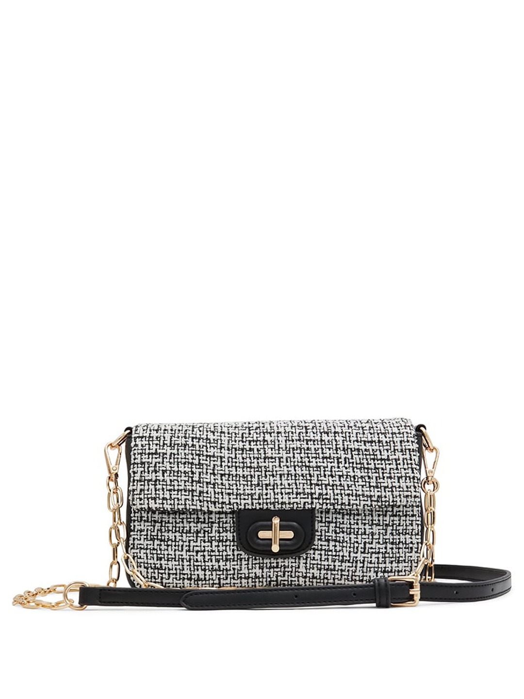 

Call It Spring Embellished Structured Sling Bag, Black