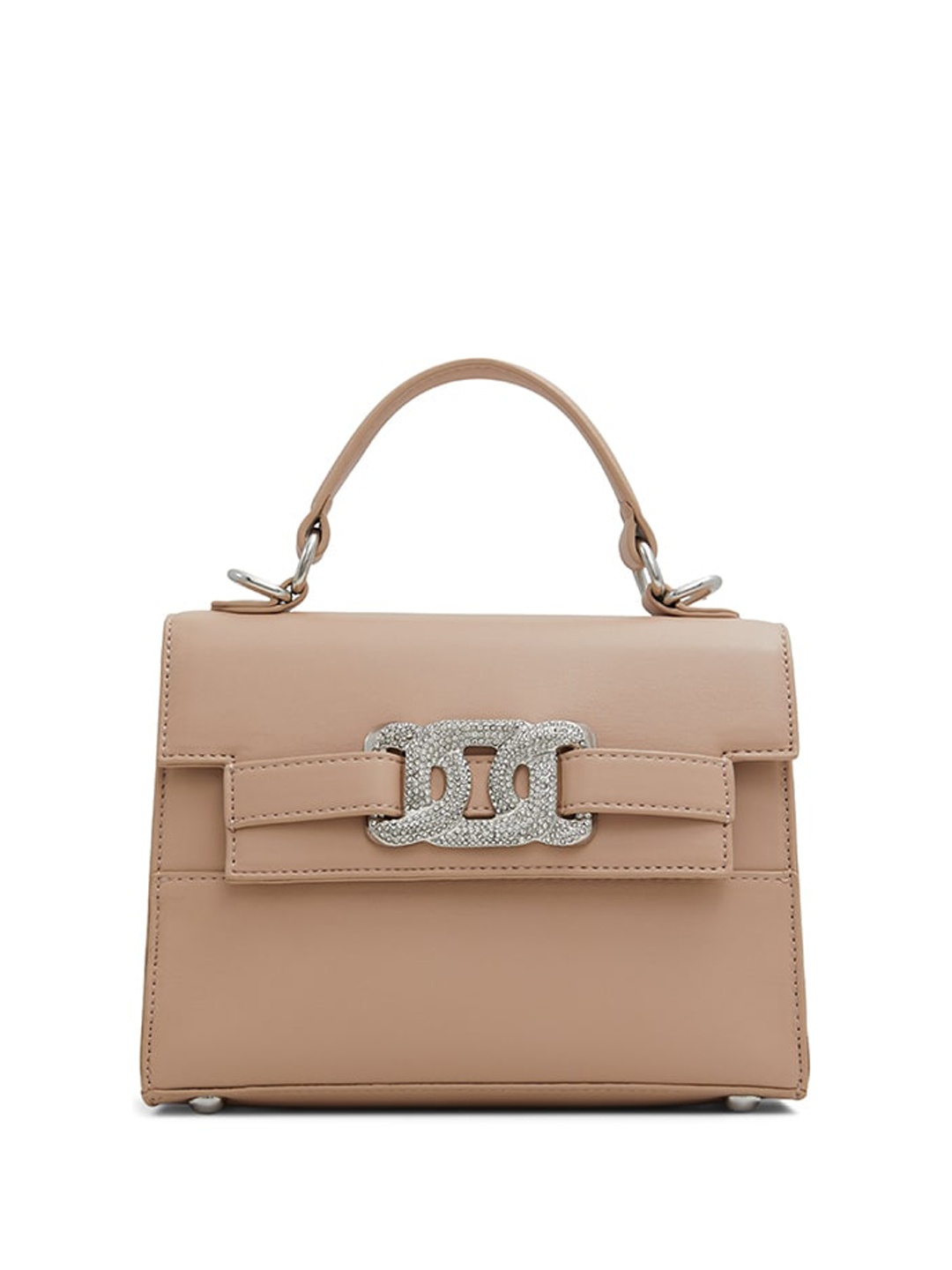 

Call It Spring Textured Structured Satchel, Beige