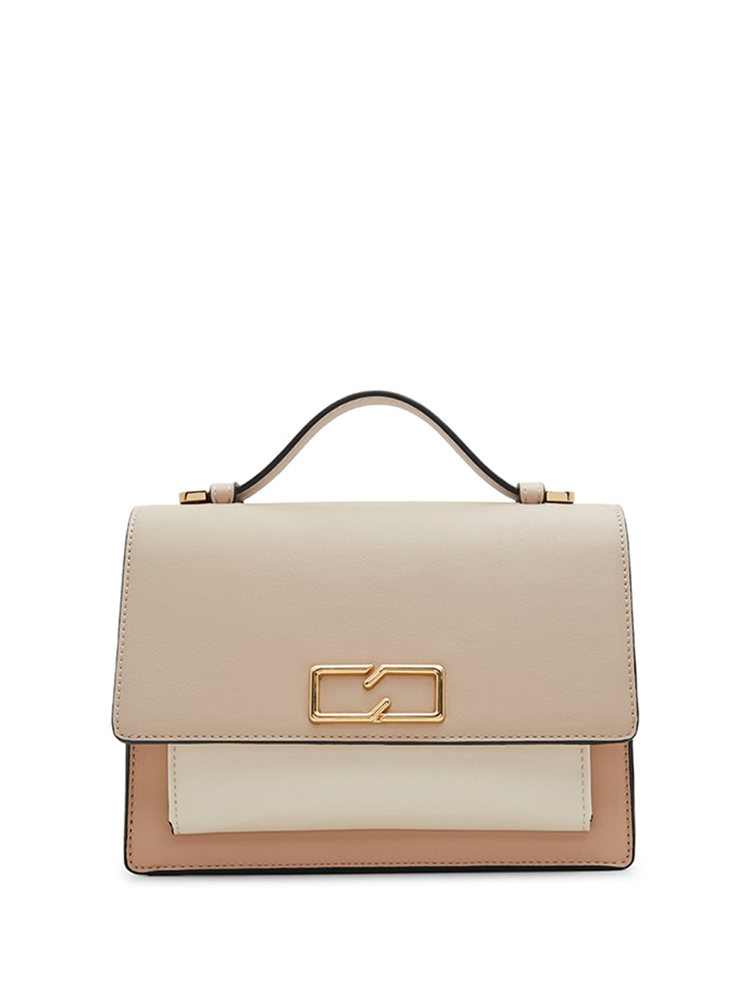 

Call It Spring Textured Structured Satchel, Beige