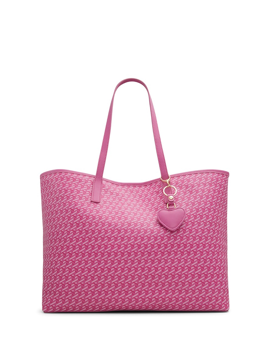 

Call It Spring Geometric Printed Oversized Structured Shoulder Bag, Pink