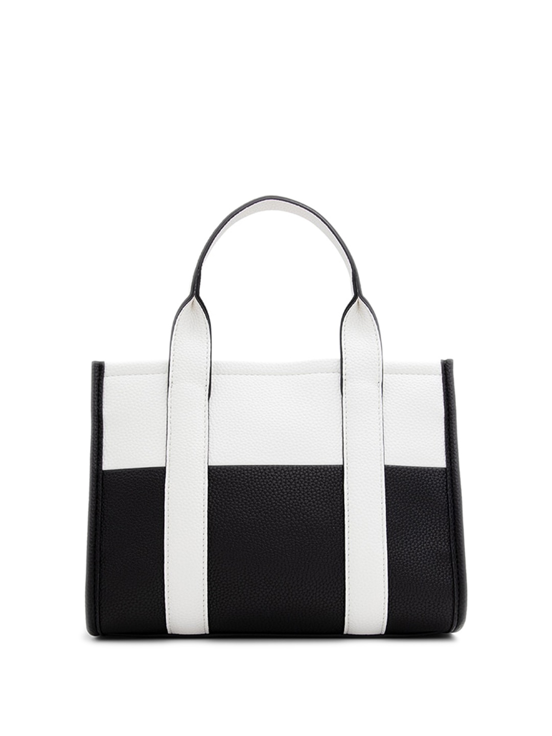 

Call It Spring Colourblocked Oversized Bowling Satchel, Black
