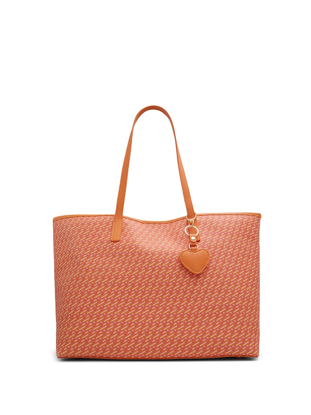 

Call It Spring Textured Oversized Shopper Tote Bag with Quilted, Orange