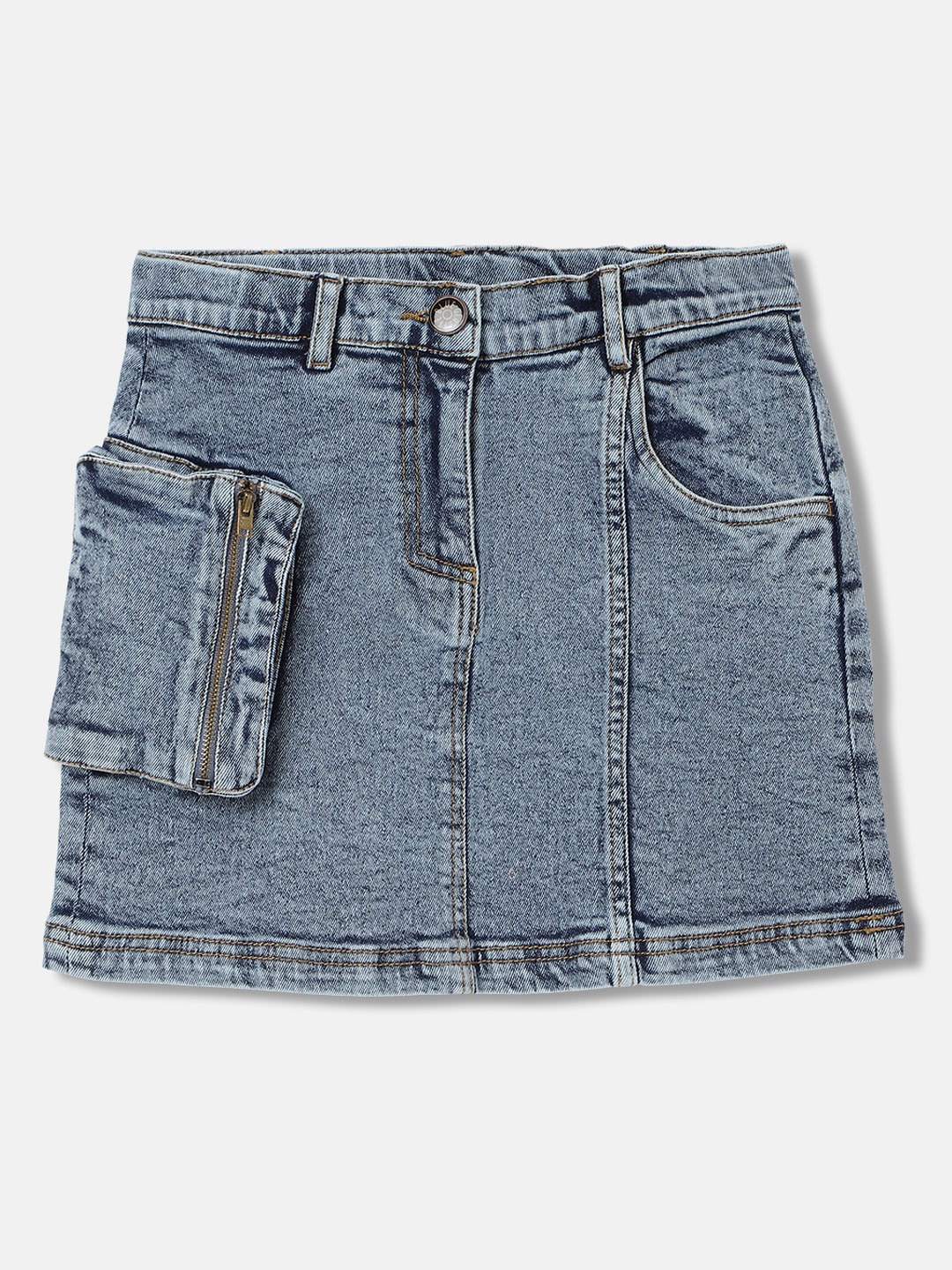 

Blue Giraffe Girls Pure Cotton Straight Mini Skirts