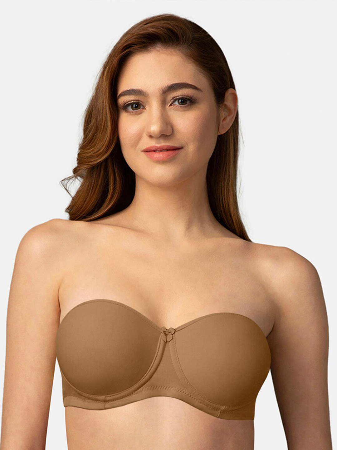 

intimacy LINGERIE Medium Coverage Lightly Padded Cotton Bandeau Bra With All Day Comfort, Cream