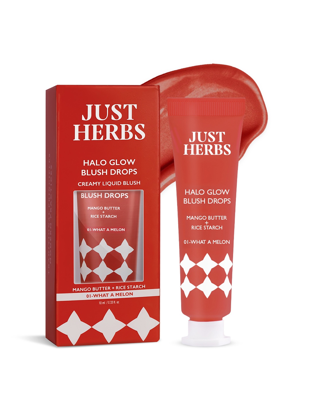 

Just Herbs Halo Glow Blush Drops Creamy Liquid Blush 10ml - What A Melon 01, Brown