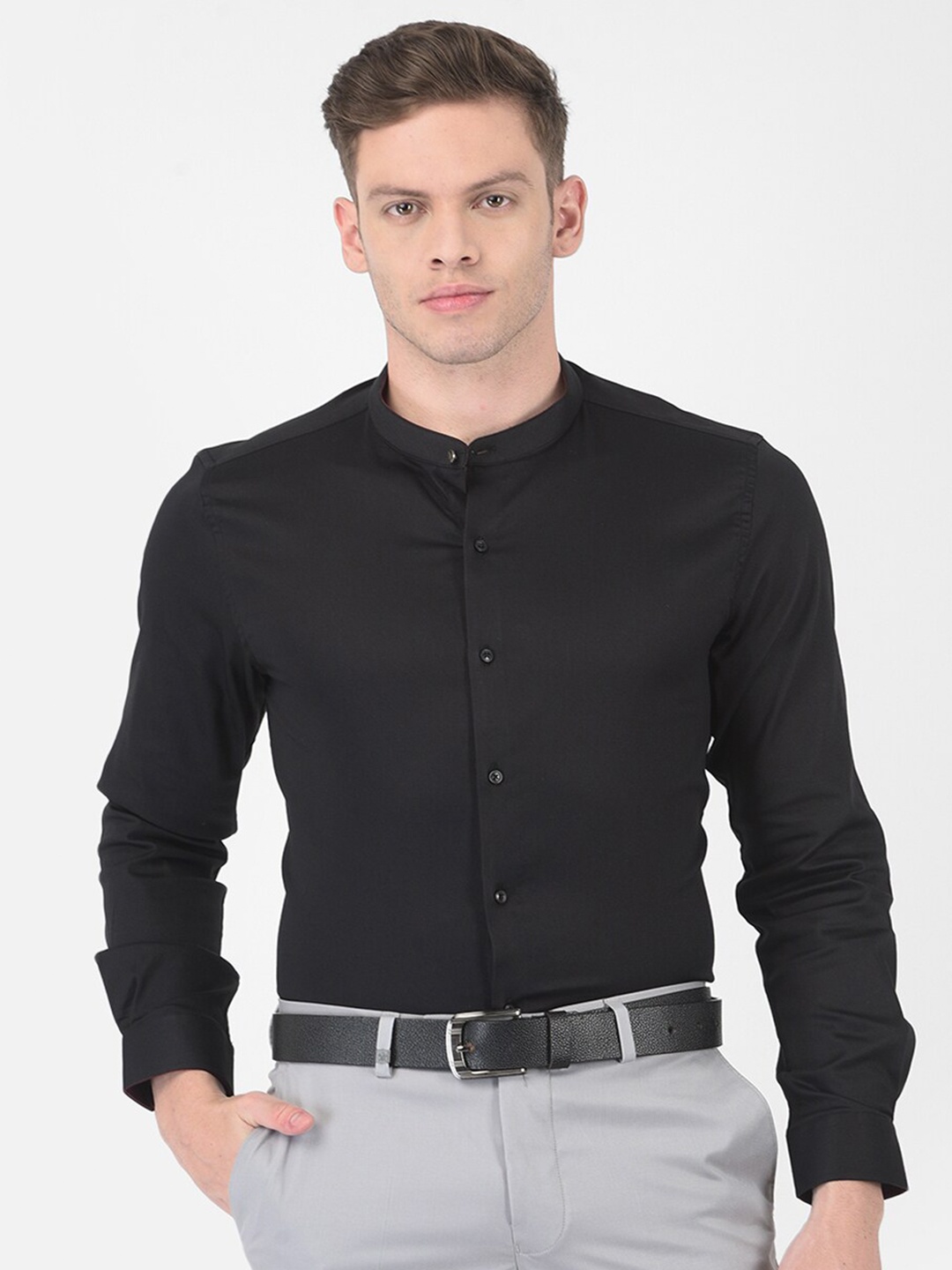 

Turtle Men Classic Slim Fit Opaque Party Shirt, Black