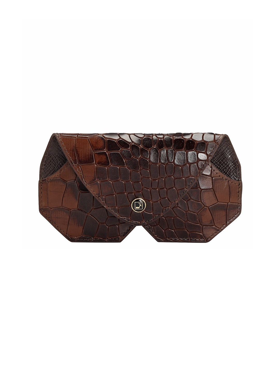 

Da Milano Textured Leather Sunglasses Case, Brown
