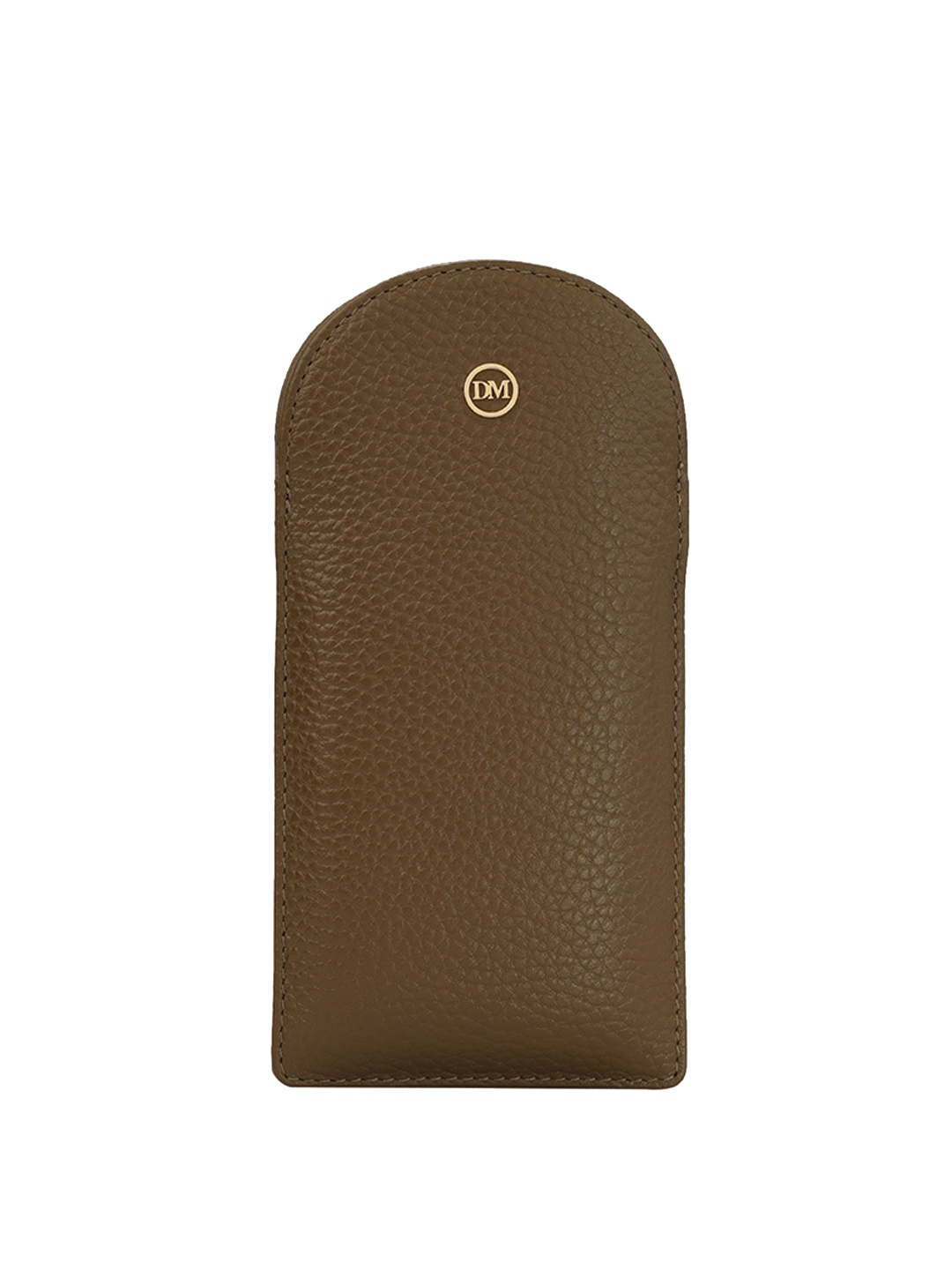 

Da Milano Textured Leather Sunglasses Case, Brown