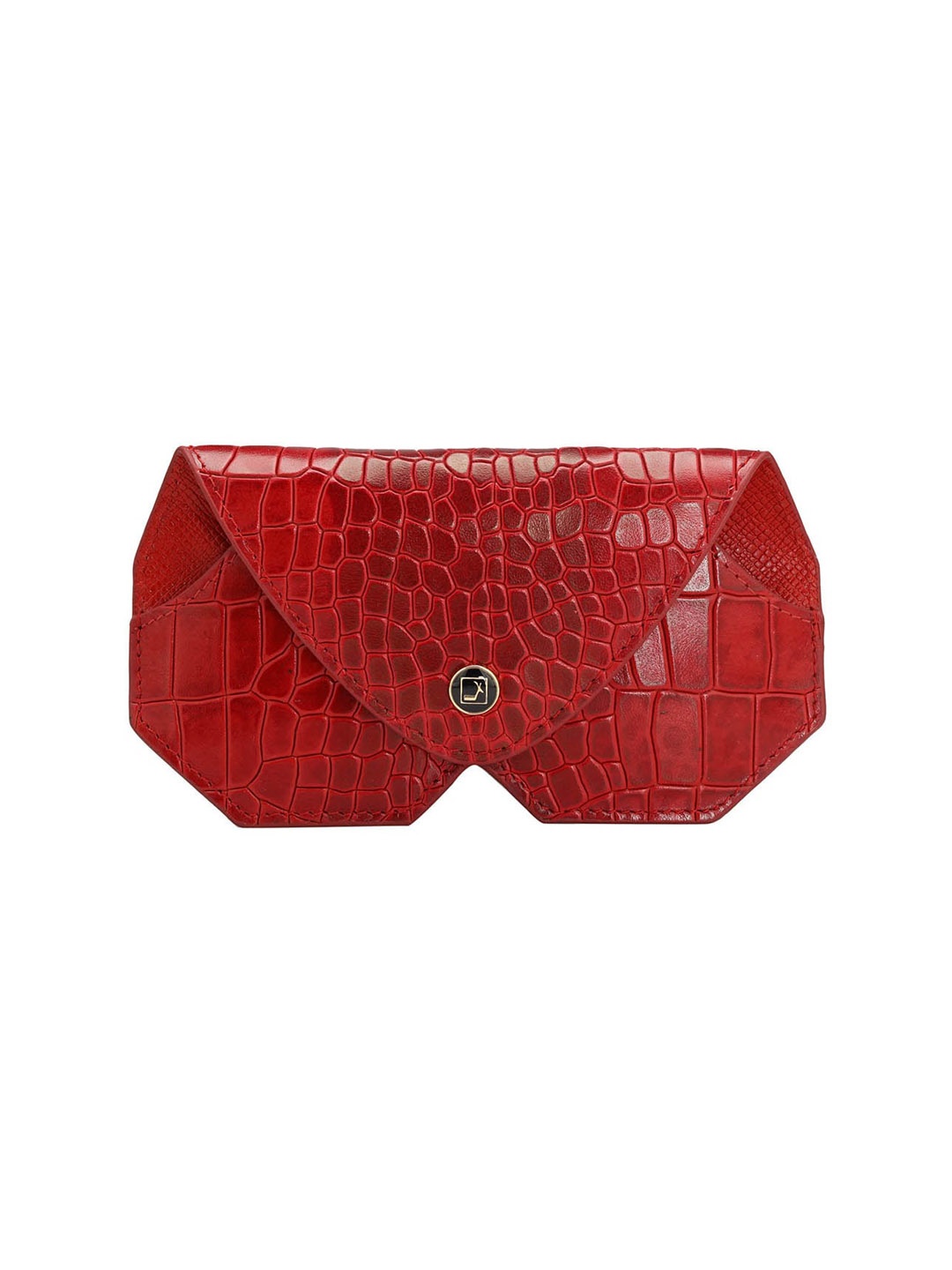 

Da Milano Textured Leather Sunglasses Case, Red