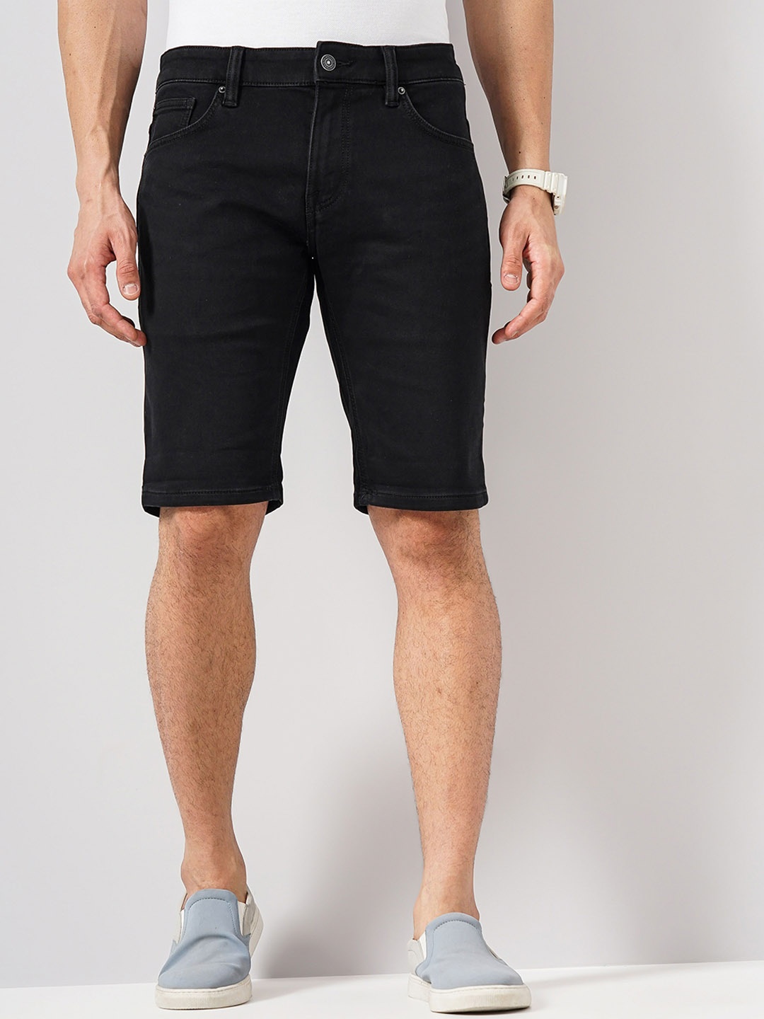 

Celio Men Denim Shorts, Black