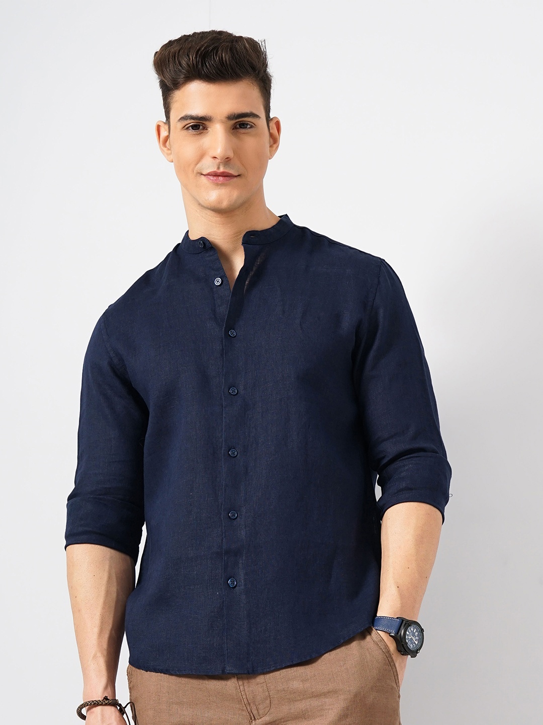 

Celio Men Classic Opaque Casual Shirt, Navy blue