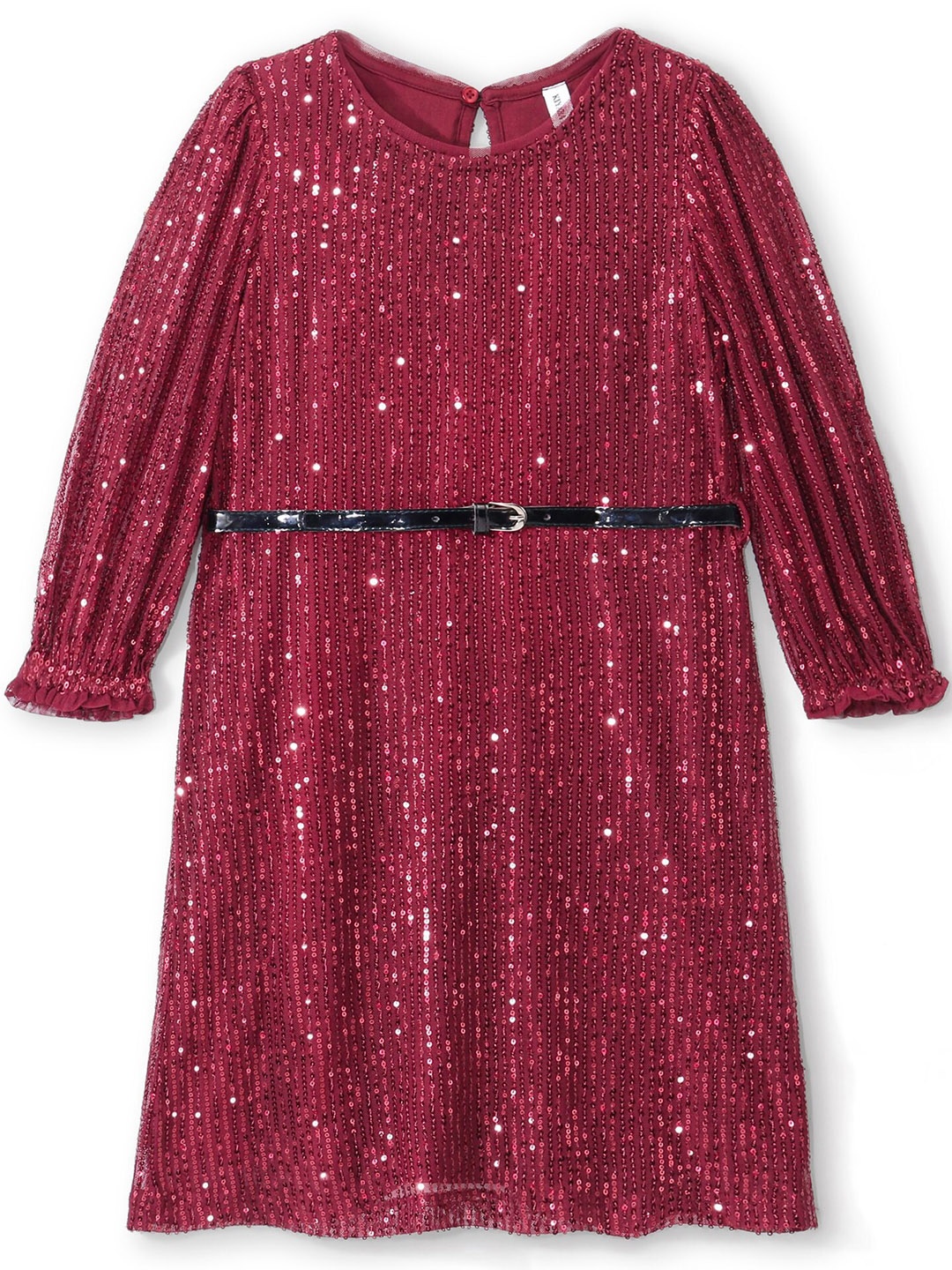 

Hola Bonita Embellished Net Fit & Flare Dress, Maroon