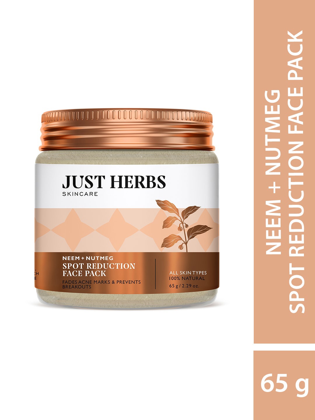 

Just Herbs Neem & Nutmeg Spot Reduction Face Pack - 65g, Na