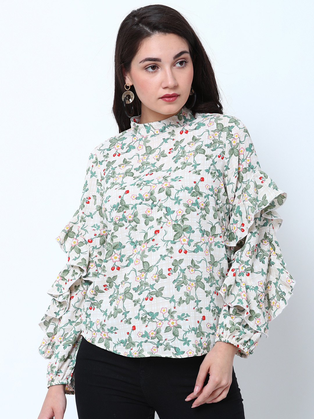 

Tokyo Talkies Women White Printed Top