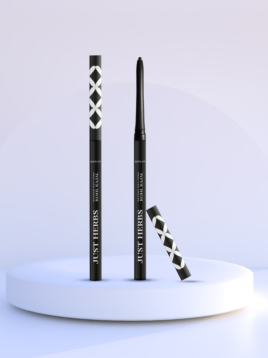 

Just Herbs Naynam Day Long Retractable Kajal & Eyeliner With Almond Oil - 0.3g- Deep Black, Blue