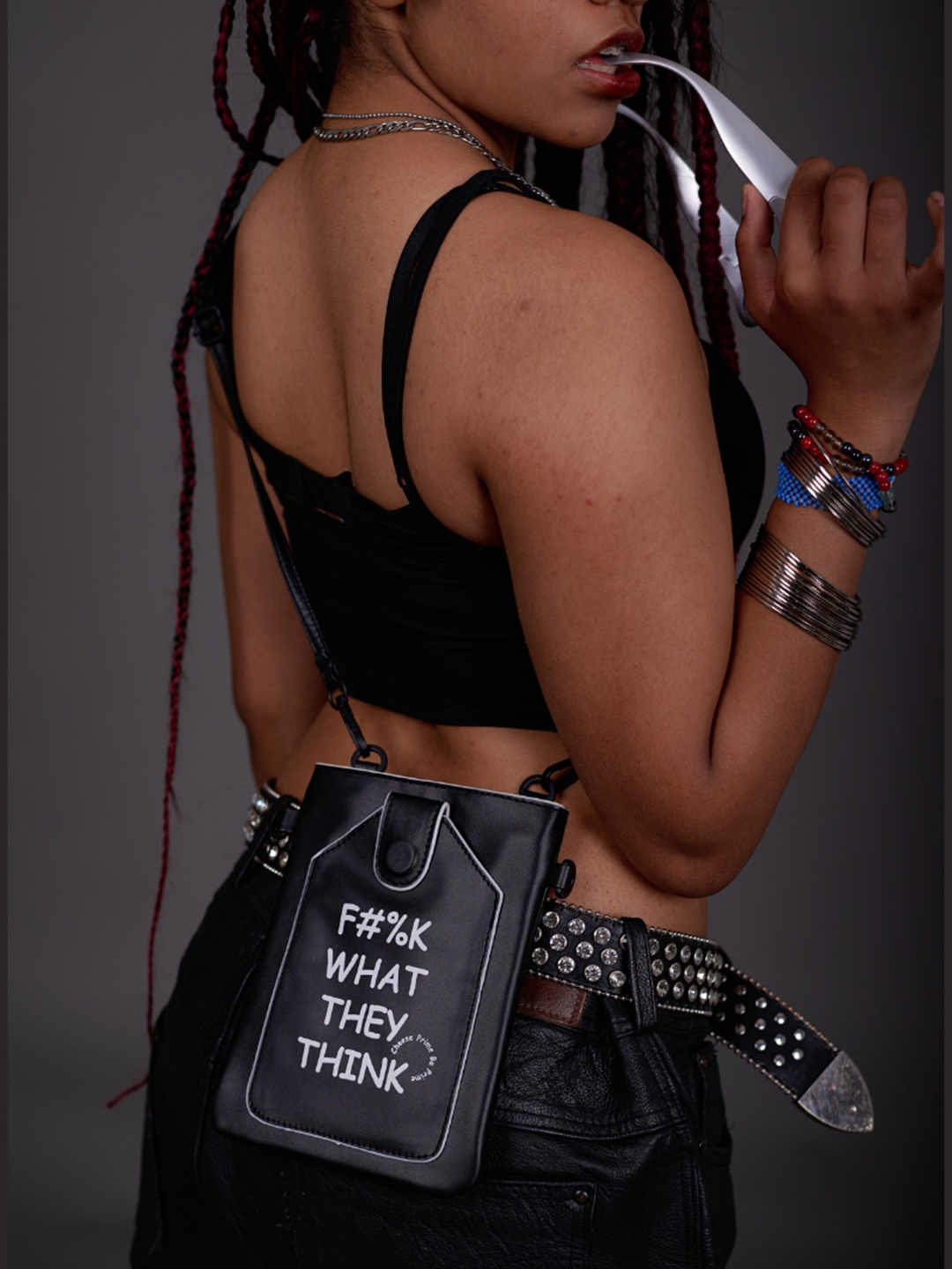 

Primegear PU Structured Sling Bag, Black