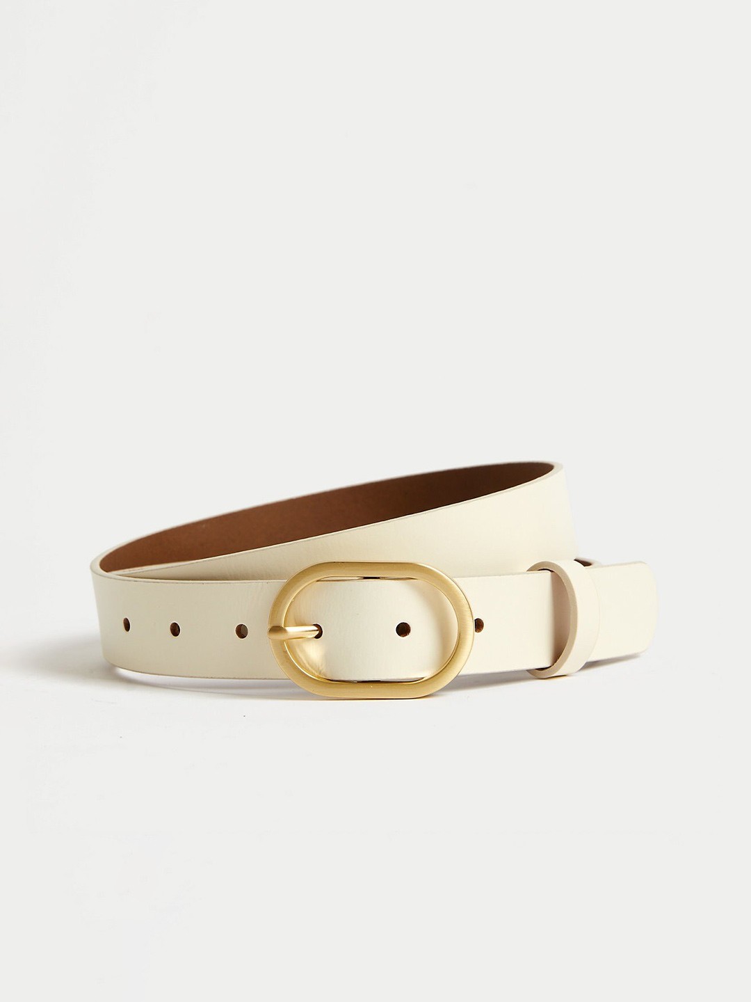 

Marks & Spencer Women Leather Belt, Off white