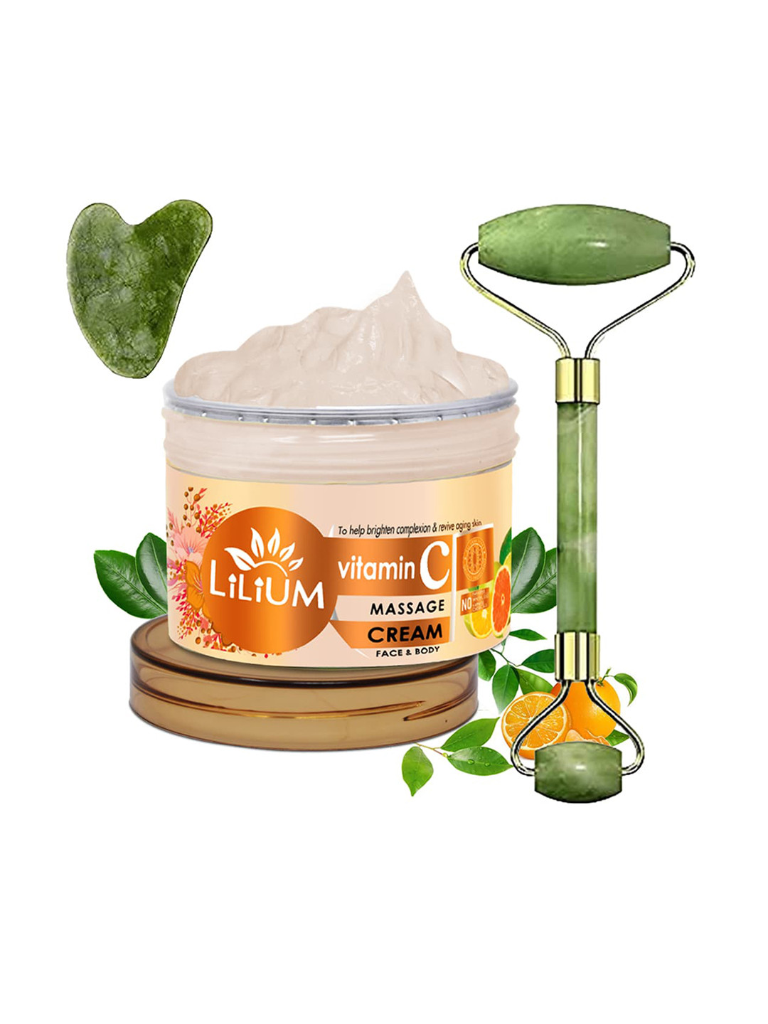 

Lilium Vitamin C Massage Cream 250g With Multifunction Massager, Nude