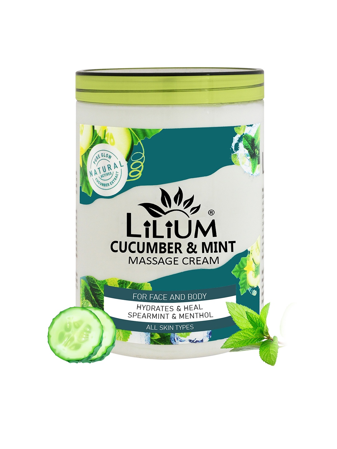 

Lilium Massage Cream Cucumber & Mint -900ml, Nude