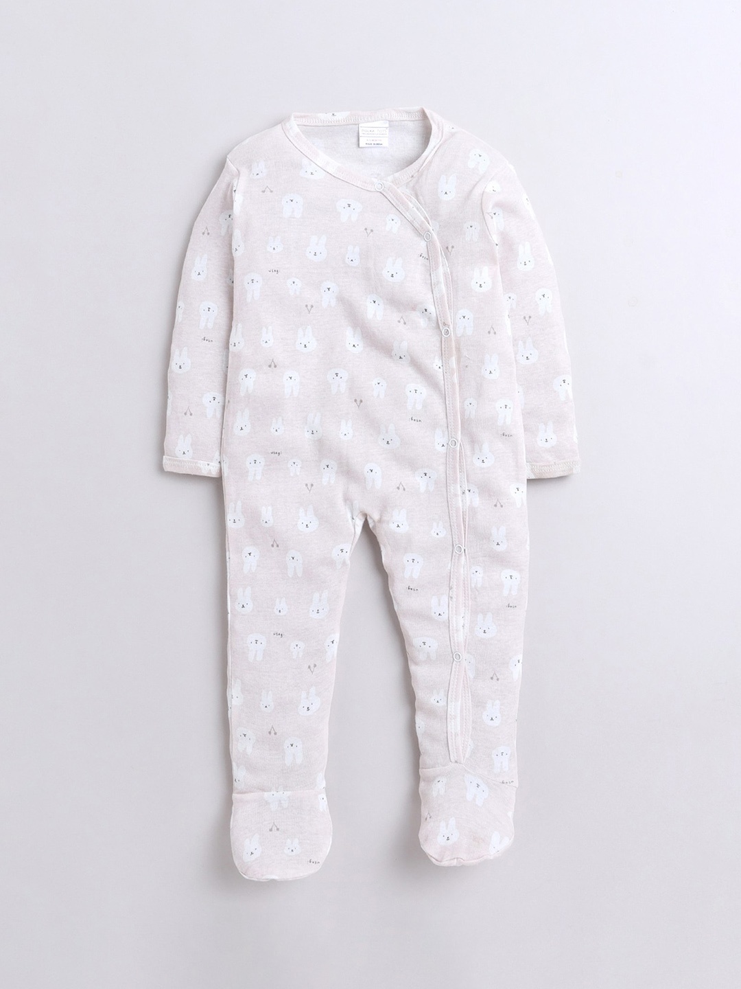 

Polka Tots Infants Printed Cotton Rompers, Pink