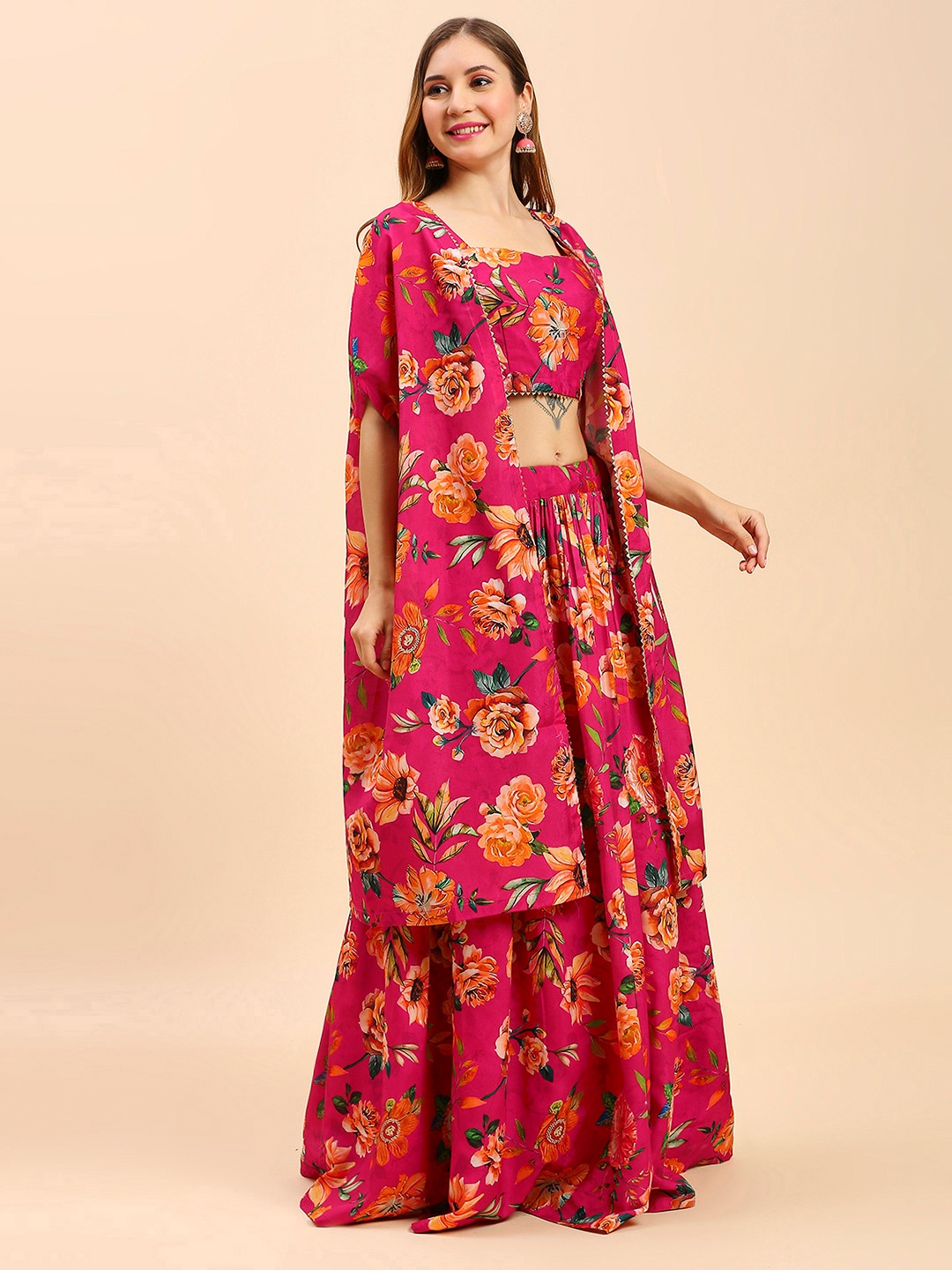 

MADHURAM Floral Print Co-ord Set, Pink