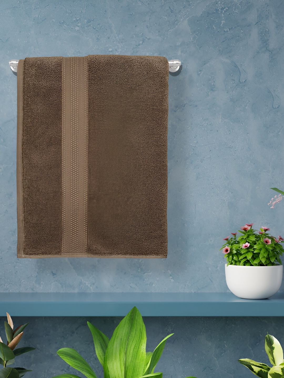 

RANGOLI Brown Pure Cotton 625 GSM Bath Towel