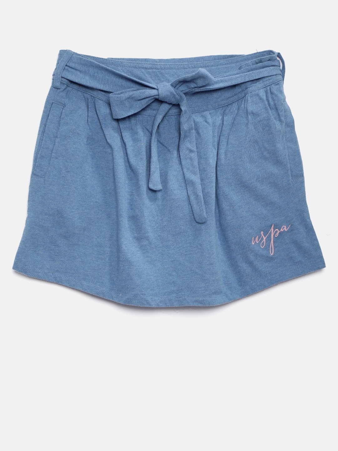 

U.S. Polo Assn. Kids Girls Blue Pure Cotton Skirt