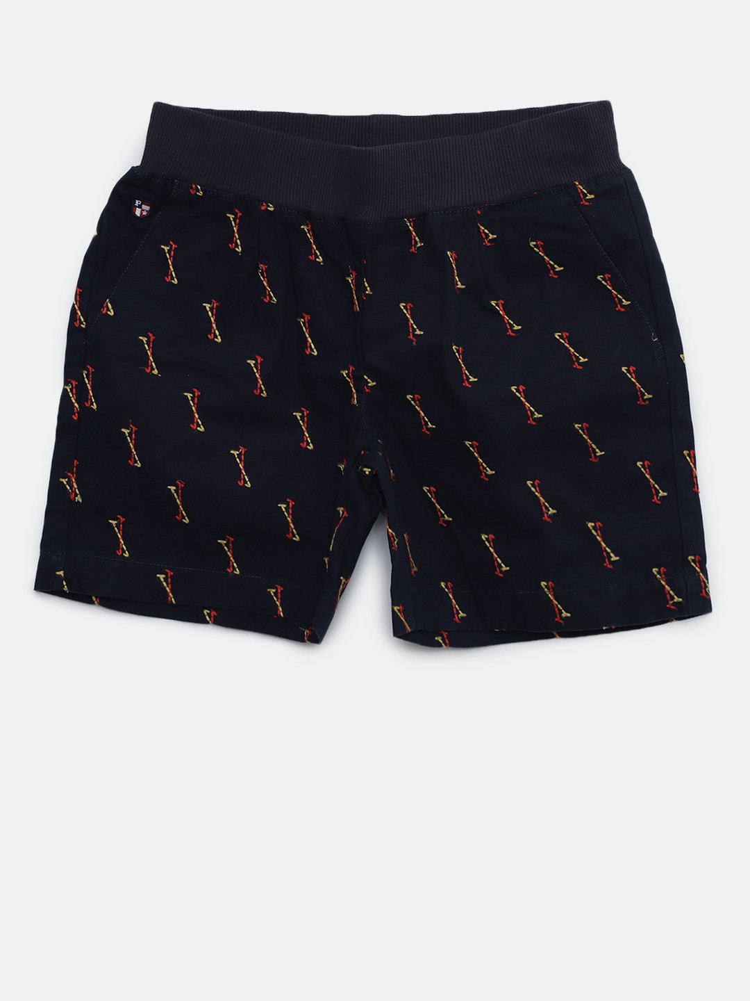 

U.S. Polo Assn. Kids Boys Navy Blue Embroidered Shorts