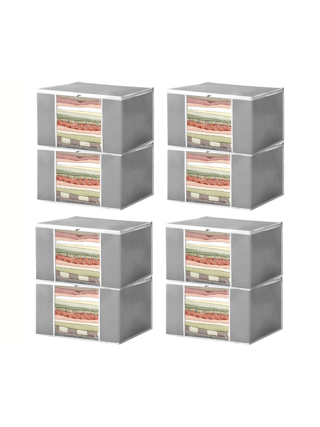 

atorakushon Grey 8 Pieces Fabric Reusable Multi-Utility Organisers