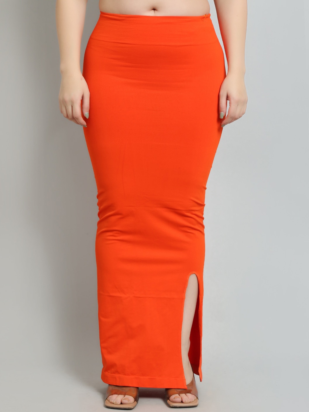 

COLOR STYLE Skin-Friendly Stretchable Saree Shapewear, Orange