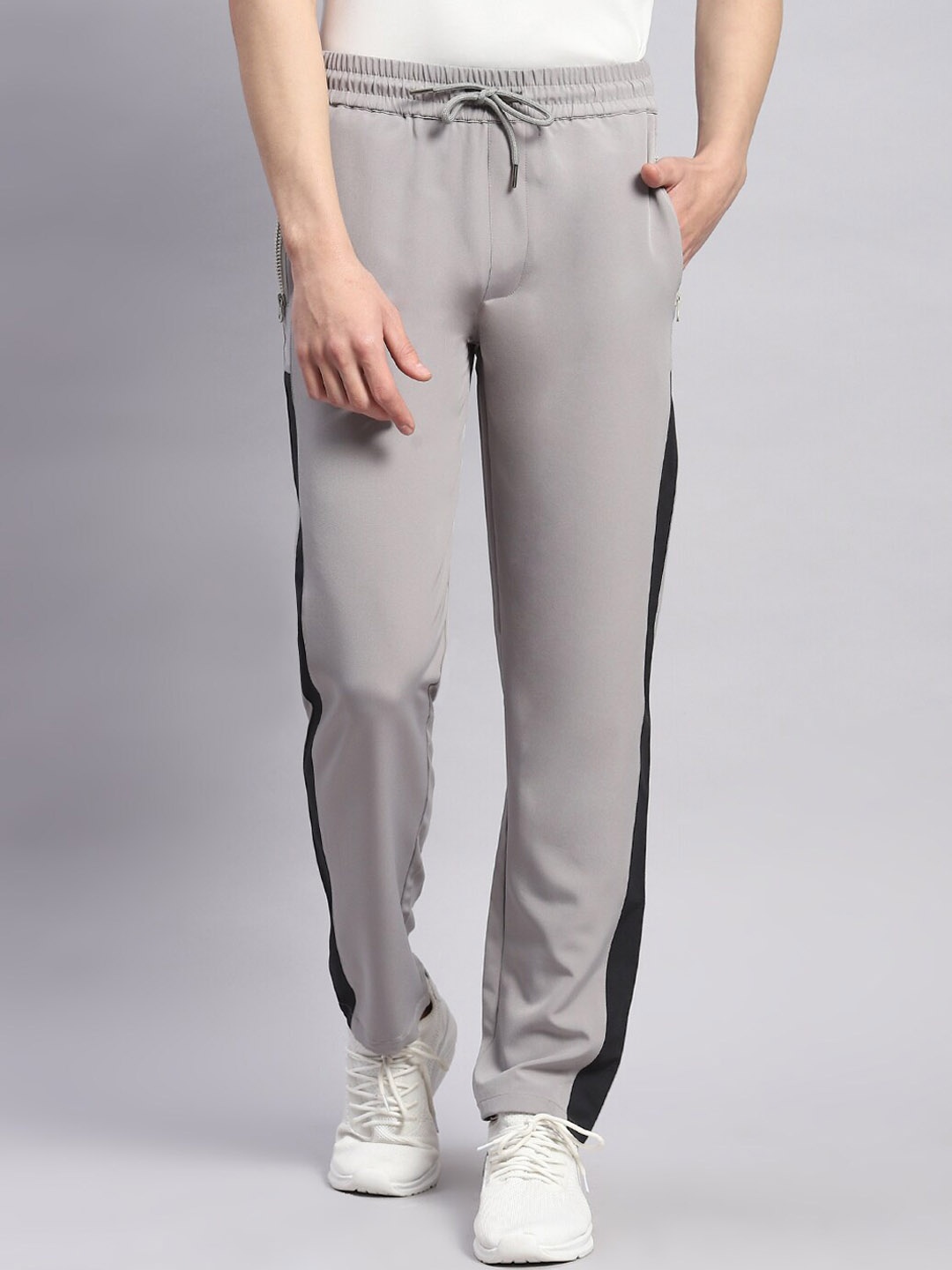 

Monte Carlo Men Mid Rise Track Pants, Grey