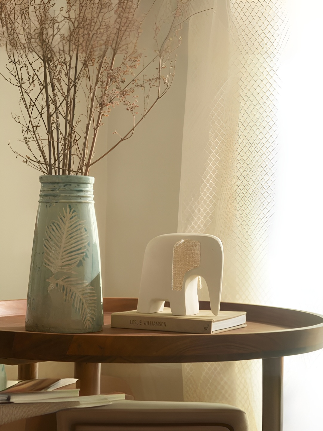 

ellementry Green Aamay Printed Terracotta Flower Vase