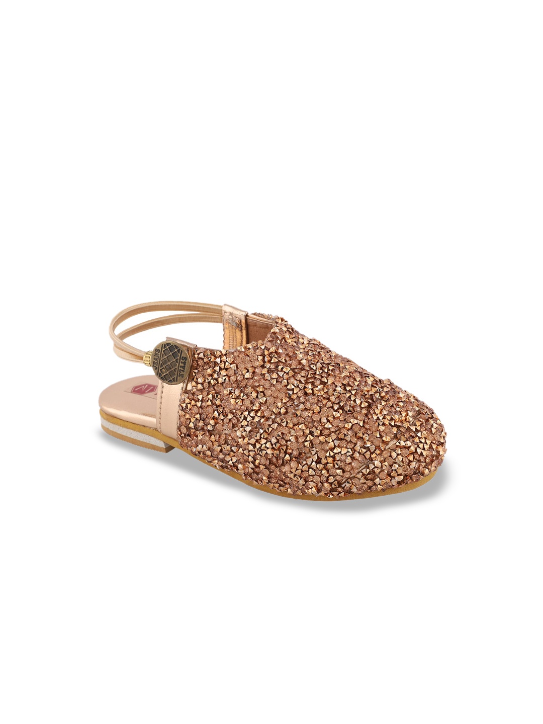 

Minesole Girls Embellished Mules, Rose gold