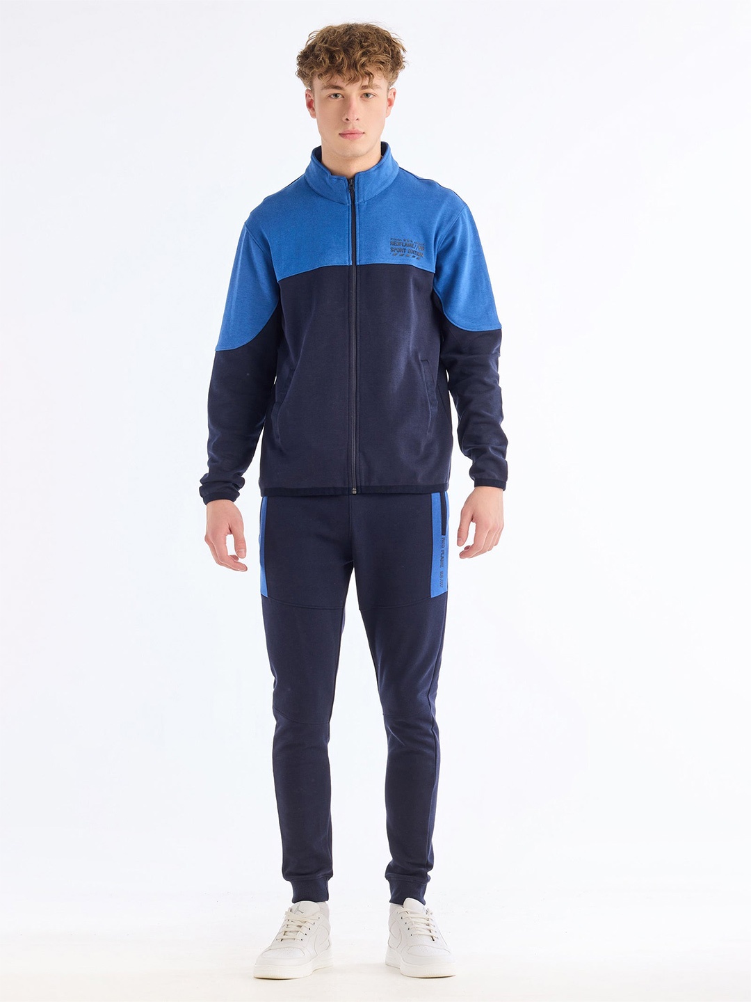 

Red Flame Cotton Full Sleeve Sweat Shirt And Trouser, Blue